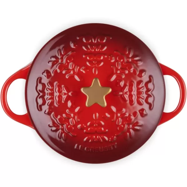 imageLe Creuset Nol Collection Stoneware Mini Cocotte with Star Knob 24 oz ArtichautCerise