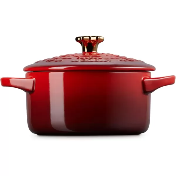 imageLe Creuset Nol Collection Stoneware Mini Cocotte with Star Knob 24 oz ArtichautCerise