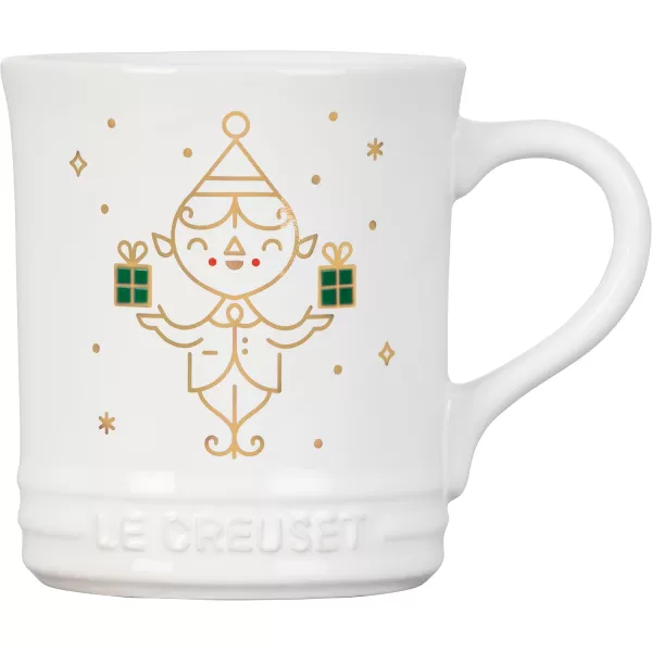 imageLe Creuset Nol Collection Stoneware Mug with Gold Applique 14 oz SnowmanElf