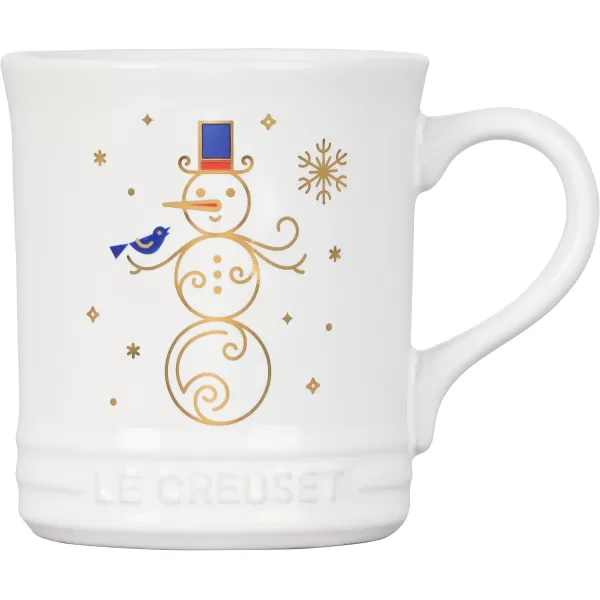 imageLe Creuset Nol Collection Stoneware Mug with Gold Applique 14 oz SnowmanSnowman