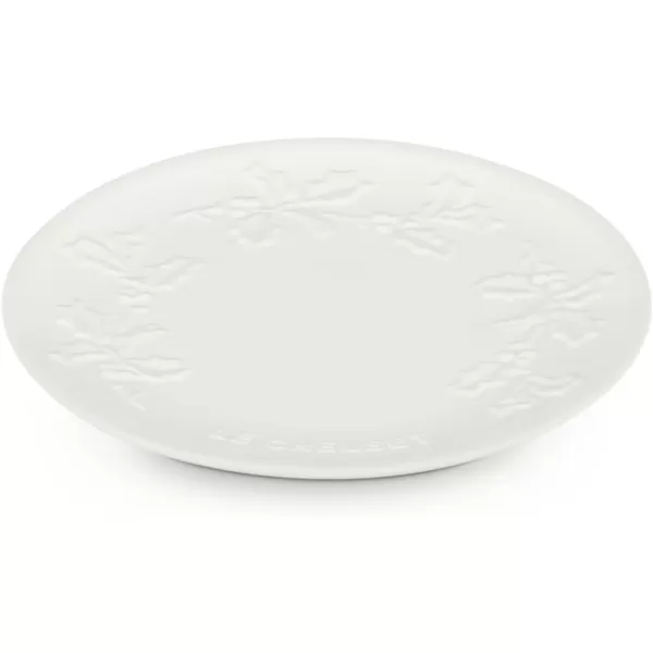 imageLe Creuset Stoneware Holly Collection Dessert Plate 7quot WhiteWhite