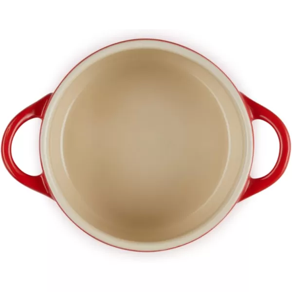 imageLe Creuset Stoneware Holly Collection Mini Round Cocotte 8 Oz Artichaut with Gold KnobCerise