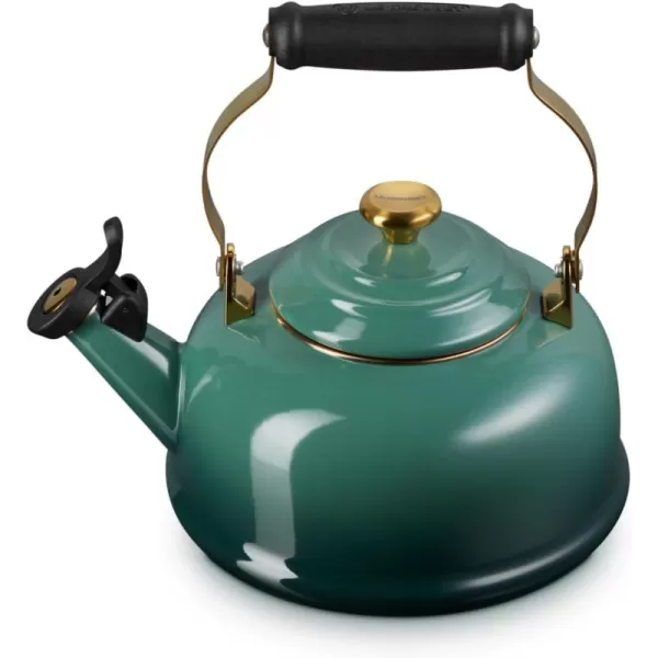 imageLe Creuset Enamel on Steel Whistling Tea Kettle with Gold Finishes 17 qt ArtichautArtichaut