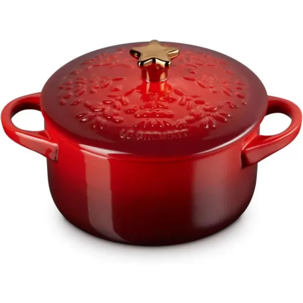 imageLe Creuset Nol Collection Stoneware Mini Cocotte with Star Knob 24 oz ArtichautCerise