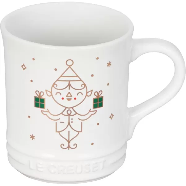 imageLe Creuset Nol Collection Stoneware Mug with Gold Applique 14 oz SnowmanElf