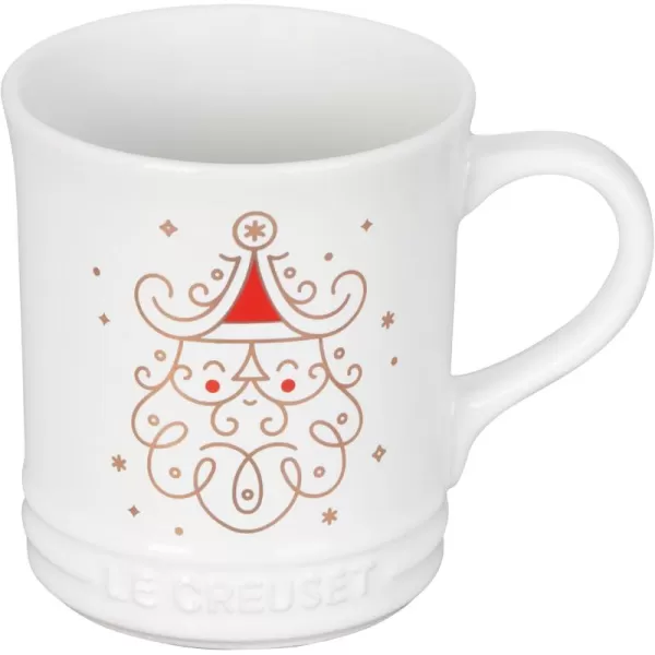 imageLe Creuset Nol Collection Stoneware Mug with Gold Applique 14 oz SnowmanSanta Face