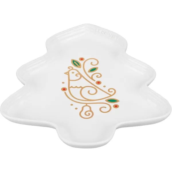 imageLe Creuset Nol Collection Stoneware Partridge in a Pear Tree Platter 14quot White Large