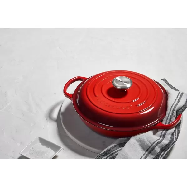 imageLe Creuset Enameled Cast Iron Signature Braiser 5 qt Sea SaltCerise