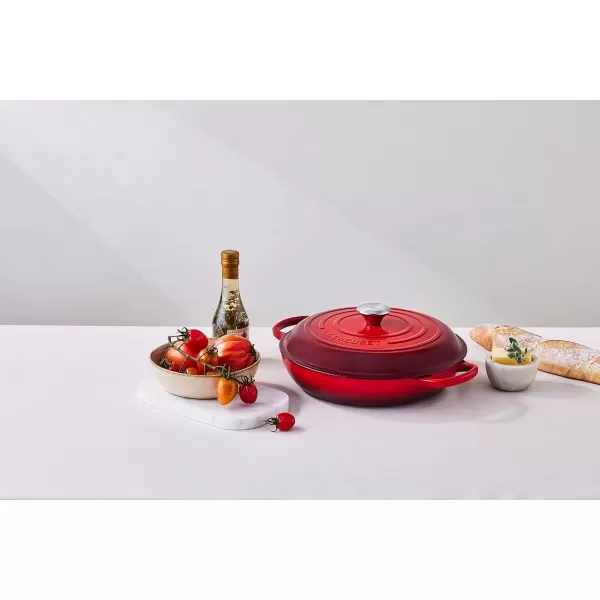 imageLe Creuset Enameled Cast Iron Signature Braiser 5 qt Sea SaltCerise