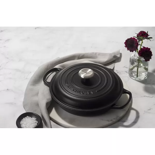 imageLe Creuset Enameled Cast Iron Signature Braiser 5 qt Sea SaltLicorice