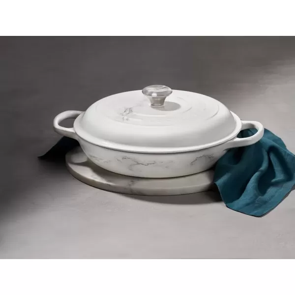 imageLe Creuset Enameled Cast Iron Signature Braiser 5 qt Sea SaltMarble