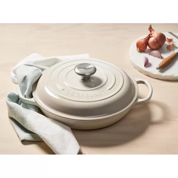 imageLe Creuset Enameled Cast Iron Signature Braiser 5 qt Sea SaltMeringue