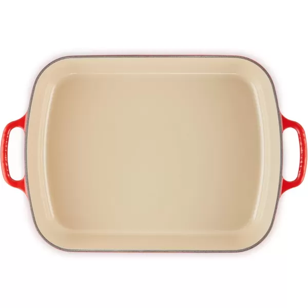 imageLe Creuset Enameled Cast Iron Signature Rectangular Roaster 525 qt 117quot x 168quot  OysterCerise