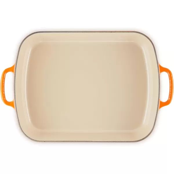 imageLe Creuset Enameled Cast Iron Signature Rectangular Roaster 525 qt 117quot x 168quot  OysterFlame