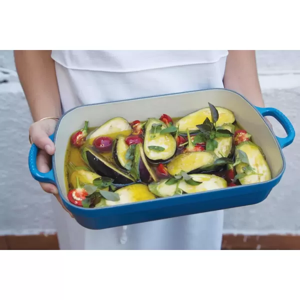 imageLe Creuset Enameled Cast Iron Signature Rectangular Roaster 525 qt 117quot x 168quot  OysterMarseille