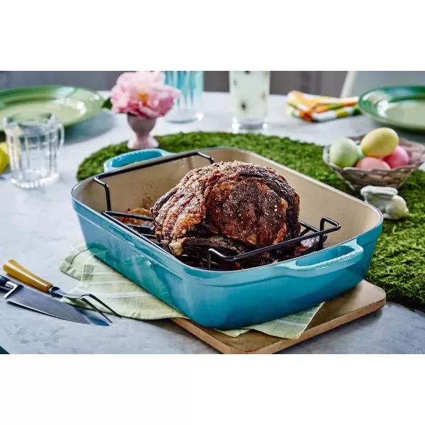 imageLe Creuset Enameled Cast Iron Signature Rectangular Roaster 525 qt 117quot x 168quot  OysterMarseille