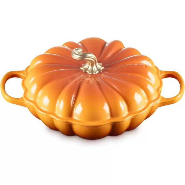 imageLe Creuset Enameled Cast Iron Figural Pumpkin Braiser 275 qt PersimmonPersimmon