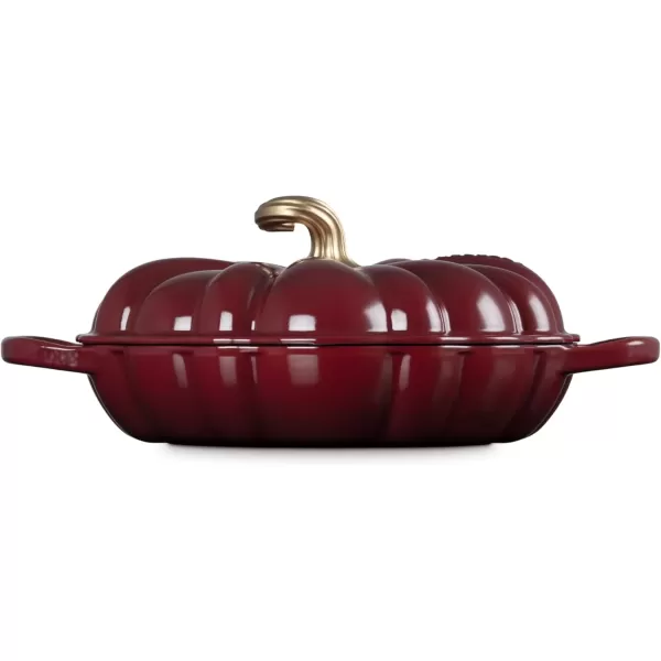 imageLe Creuset Enameled Cast Iron Figural Pumpkin Braiser 275 qt PersimmonRhone