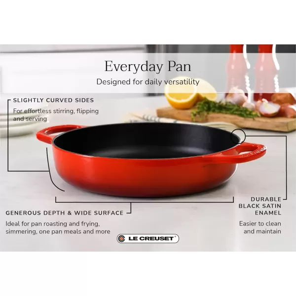 imageLe Creuset Enameled Cast Iron Signature Everyday Pan 11 in OlivePeche