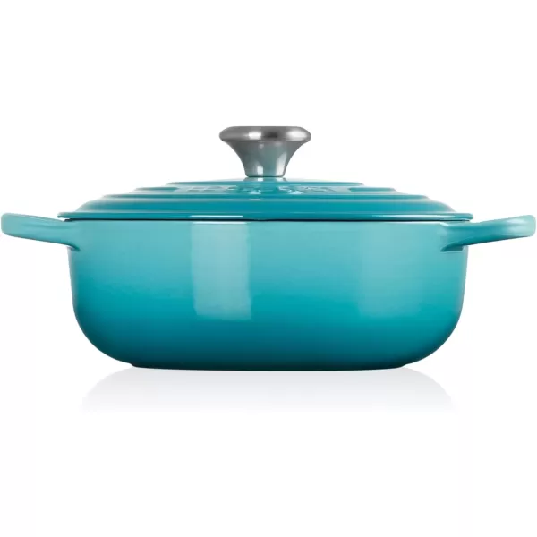 imageLe Creuset Enameled Cast Iron Signature Round Sauteuse 35qt Sea SaltCaribbean