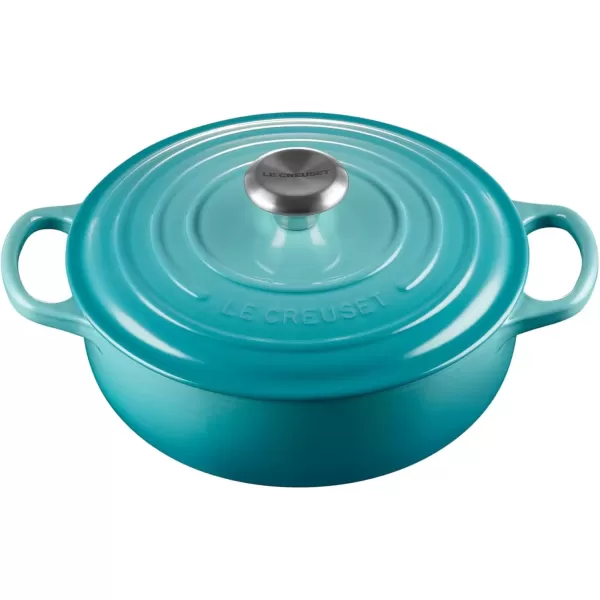 imageLe Creuset Enameled Cast Iron Signature Round Sauteuse 35qt Sea SaltCaribbean