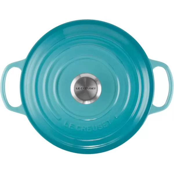 imageLe Creuset Enameled Cast Iron Signature Round Sauteuse 35qt Sea SaltCaribbean