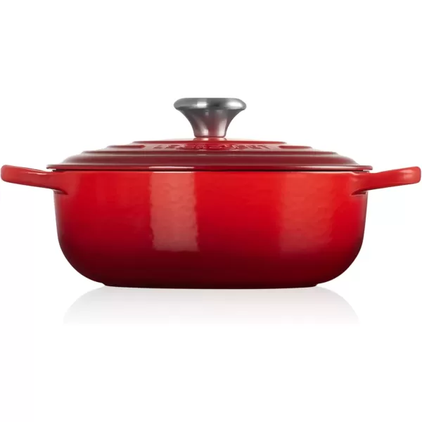 imageLe Creuset Enameled Cast Iron Signature Round Sauteuse 35qt Sea SaltCerise