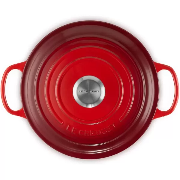 imageLe Creuset Enameled Cast Iron Signature Round Sauteuse 35qt Sea SaltCerise