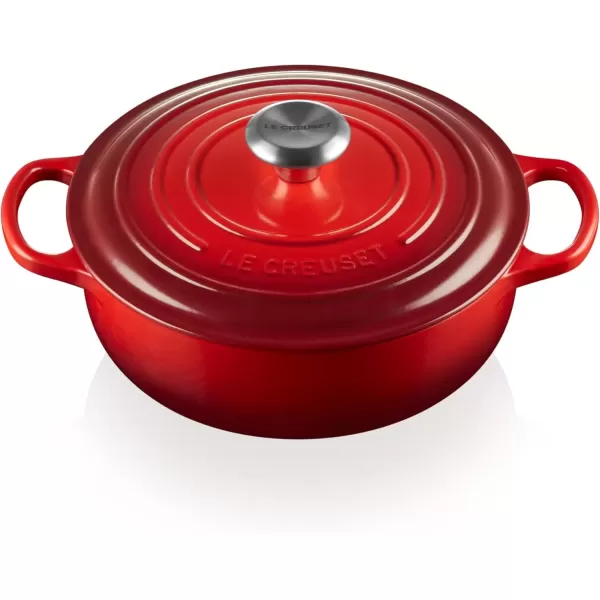 imageLe Creuset Enameled Cast Iron Signature Round Sauteuse 35qt Sea SaltCerise