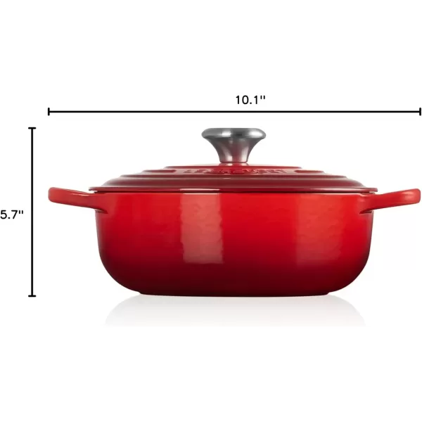 imageLe Creuset Enameled Cast Iron Signature Round Sauteuse 35qt Sea SaltCerise