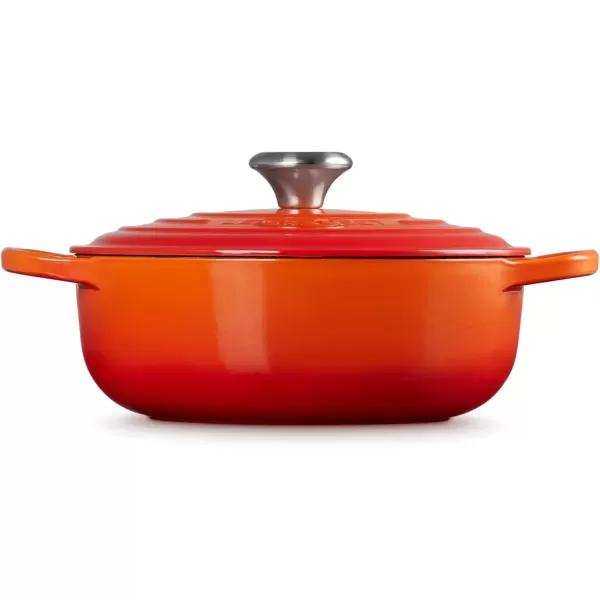 imageLe Creuset Enameled Cast Iron Signature Round Sauteuse 35qt Sea SaltFlame