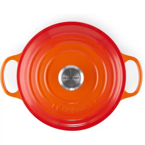 imageLe Creuset Enameled Cast Iron Signature Round Sauteuse 35qt Sea SaltFlame