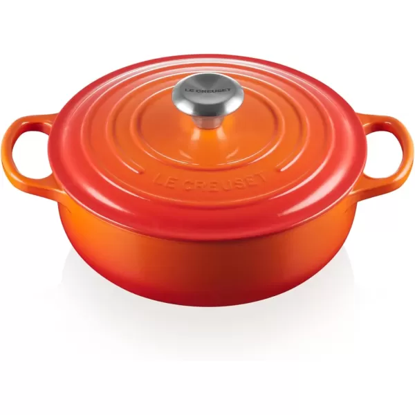 imageLe Creuset Enameled Cast Iron Signature Round Sauteuse 35qt Sea SaltFlame