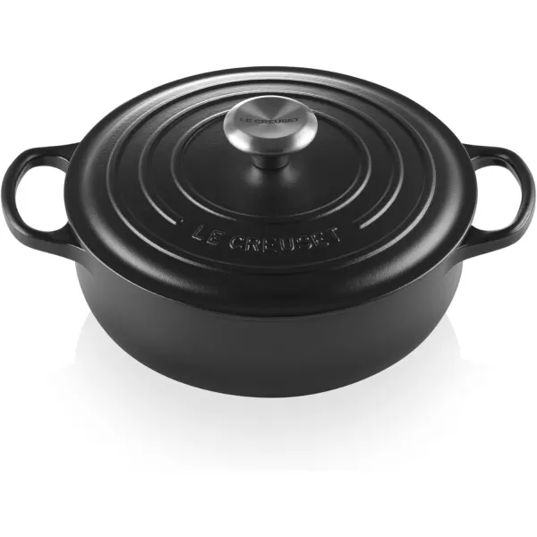 imageLe Creuset Enameled Cast Iron Signature Round Sauteuse 35qt Sea SaltLicorice