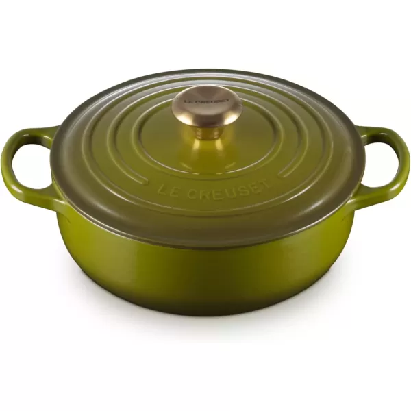 imageLe Creuset Enameled Cast Iron Signature Round Sauteuse 35qt Sea SaltOlive