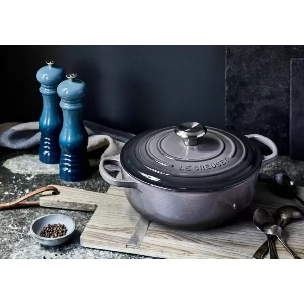 imageLe Creuset Enameled Cast Iron Signature Round Sauteuse 35qt Sea SaltOyster