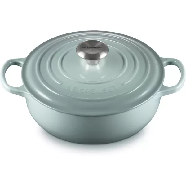 imageLe Creuset Enameled Cast Iron Signature Round Sauteuse 35qt Sea SaltSea Salt