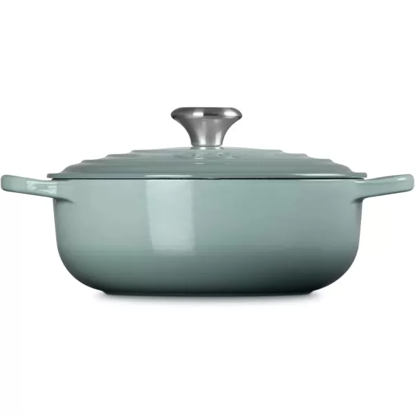 imageLe Creuset Enameled Cast Iron Signature Round Sauteuse 35qt Sea SaltSea Salt