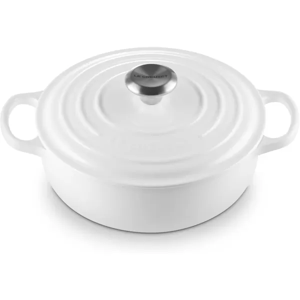 imageLe Creuset Enameled Cast Iron Signature Round Sauteuse 35qt Sea SaltWhite