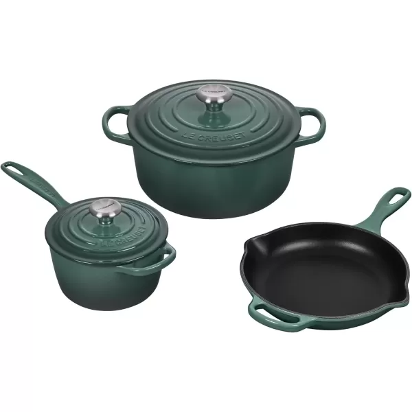 imageLe Creuset Signature Enameled CastIron Cookware Set 10Piece WhiteArtichaut
