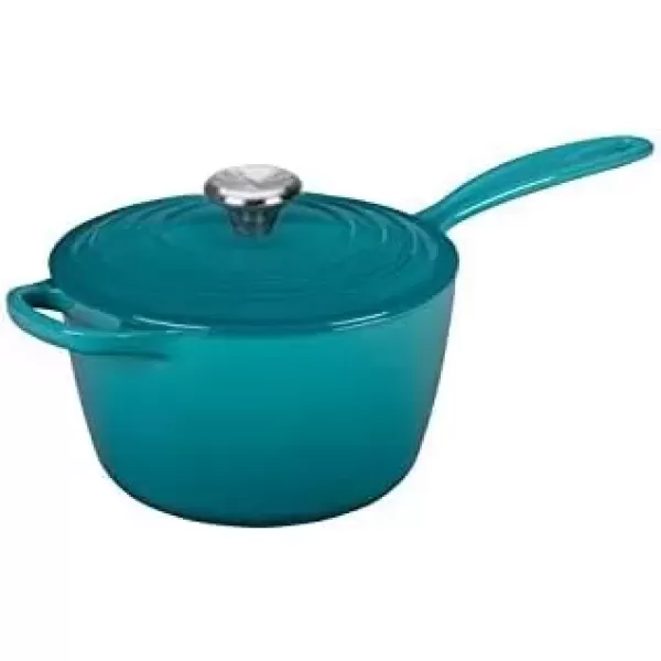 imageLe Creuset Signature Enameled CastIron Cookware Set 10Piece WhiteCaribbean