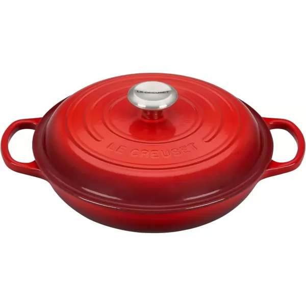 imageLe Creuset Signature Enameled CastIron Cookware Set 10Piece WhiteCerise