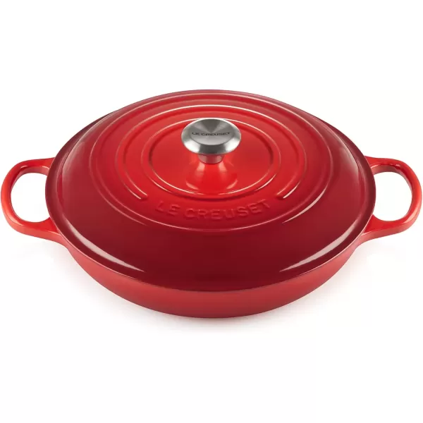 imageLe Creuset Signature Enameled CastIron Cookware Set 10Piece WhiteCerise