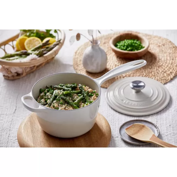 imageLe Creuset Signature Enameled CastIron Cookware Set 10Piece WhitePeche