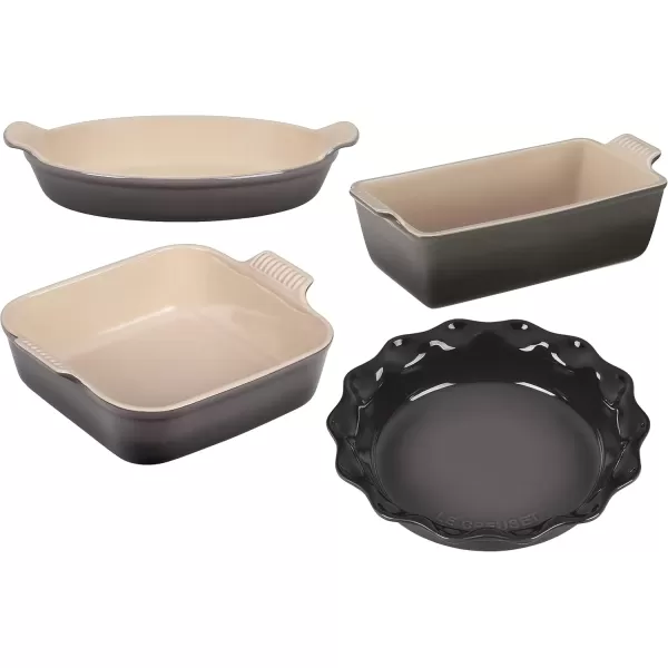 imageLe Creuset Stoneware 4 PC Heritage Bakeware Set OysterOyster