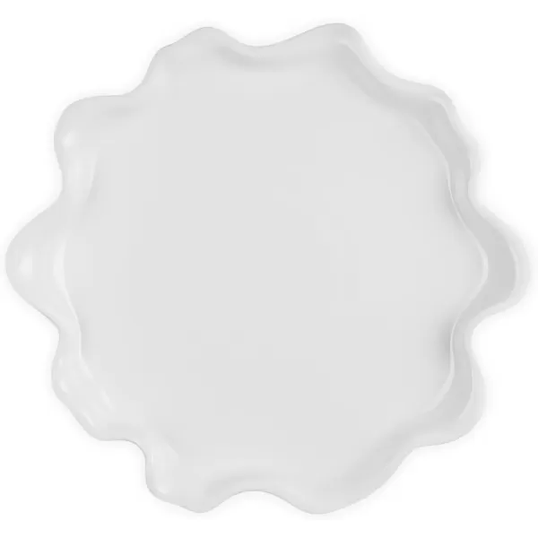 imageLe Creuset Stoneware Iris Serving Platter 14quot Sea SaltWhite