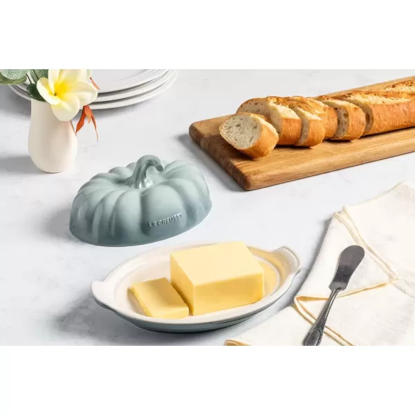 imageLe Creuset Stoneware Pumpkin Butter Dish PersimmonOlive