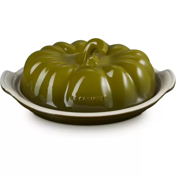 imageLe Creuset Stoneware Pumpkin Butter Dish PersimmonOlive