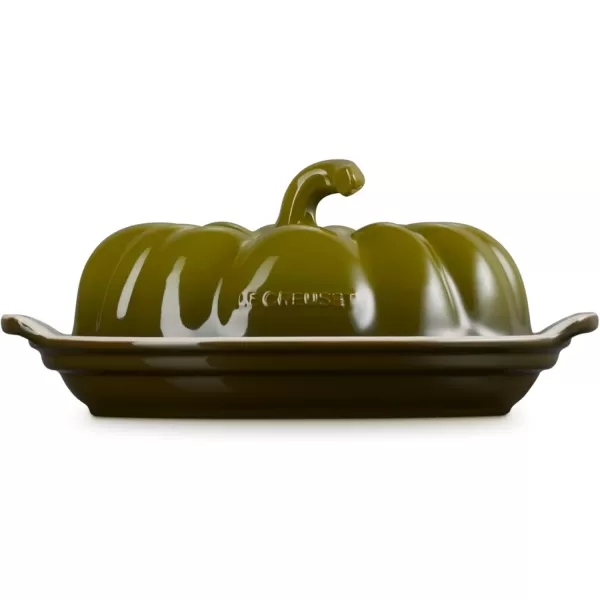 imageLe Creuset Stoneware Pumpkin Butter Dish PersimmonOlive