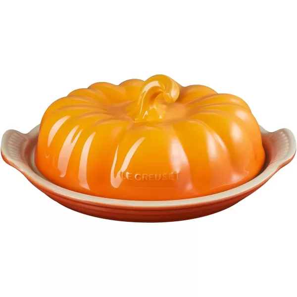 imageLe Creuset Stoneware Pumpkin Butter Dish PersimmonPersimmon